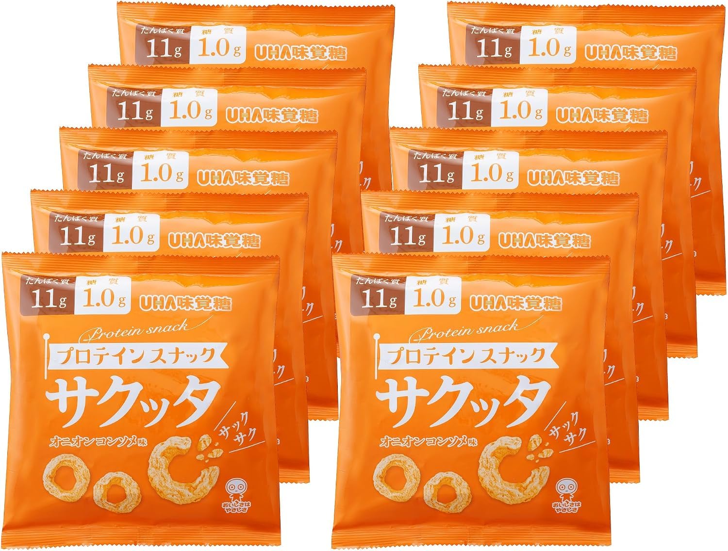 Amazon.co.jp: UHA味覚糖 サクッタ プロテインスナック (20g × 10袋